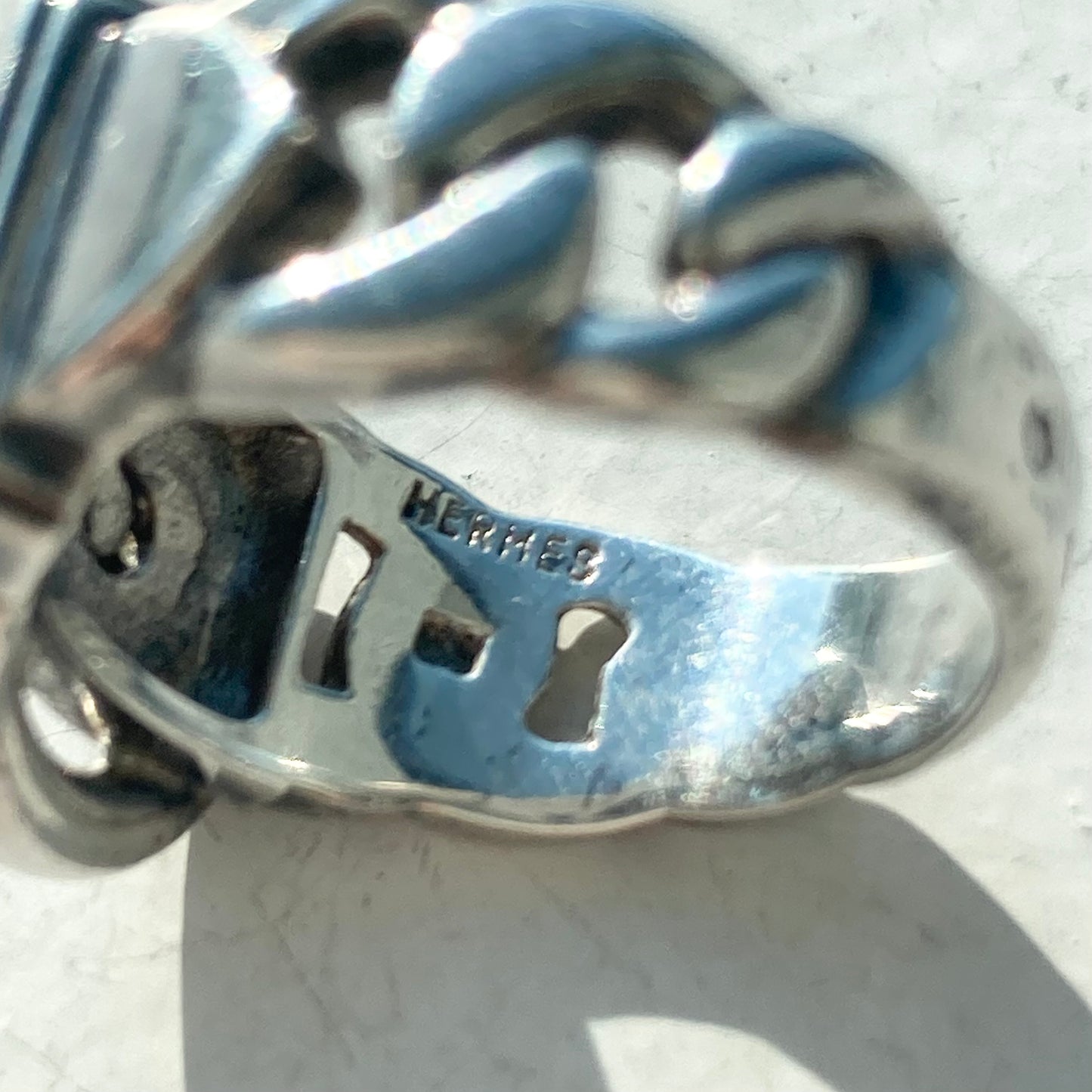 80s Hermès Boucle Sellier Ring vintage SV925 #9