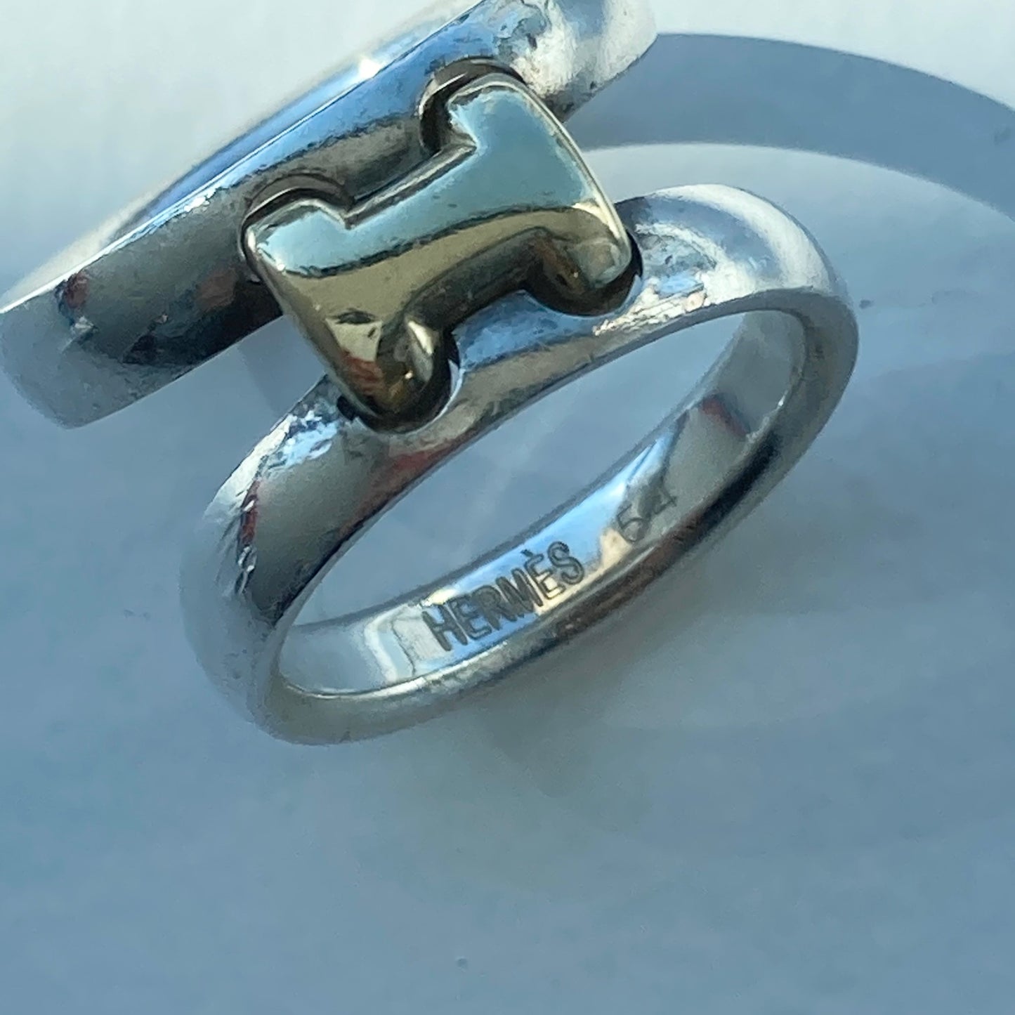 Early2000 Hermès Olympe ring vintage SV925 AU750