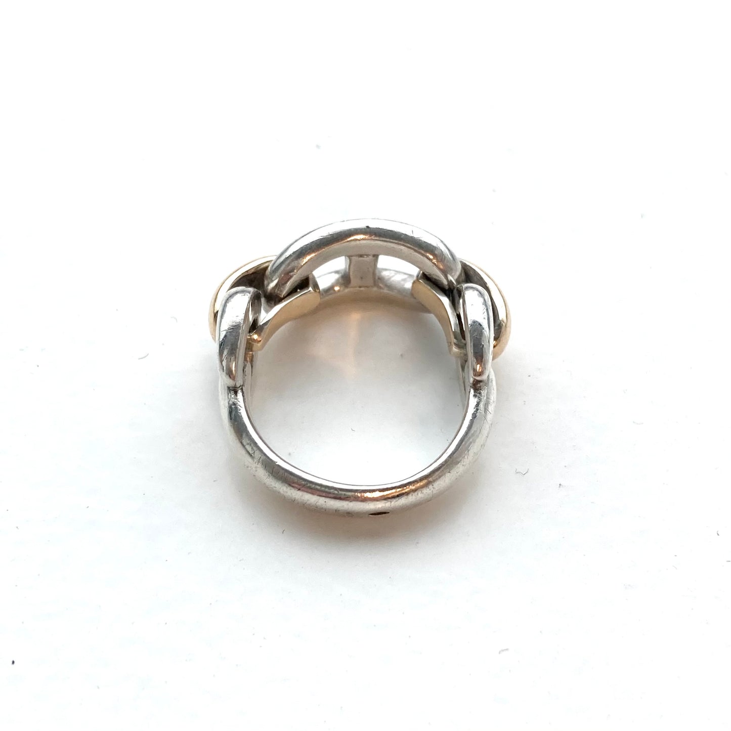 -60s Hermès Chaine d'ancre Ring vintage SV800 AU750