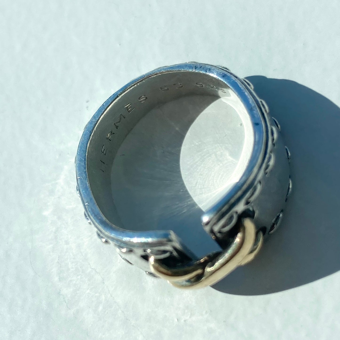80s Hermès Mexico ring vintage SV925 AU750