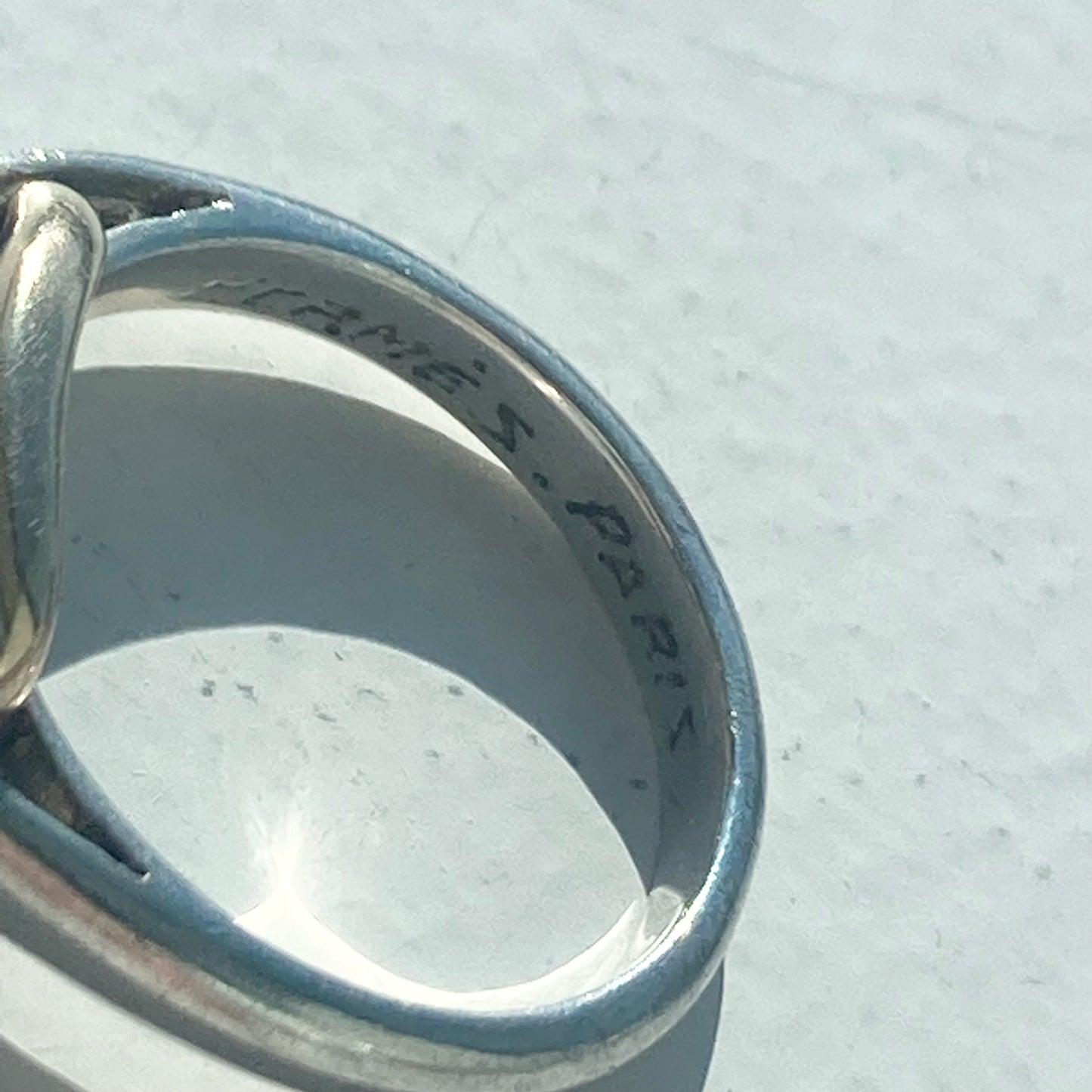 60-70s Hermès Chaine d'ancre Ring vintage SV800 AU750 #11