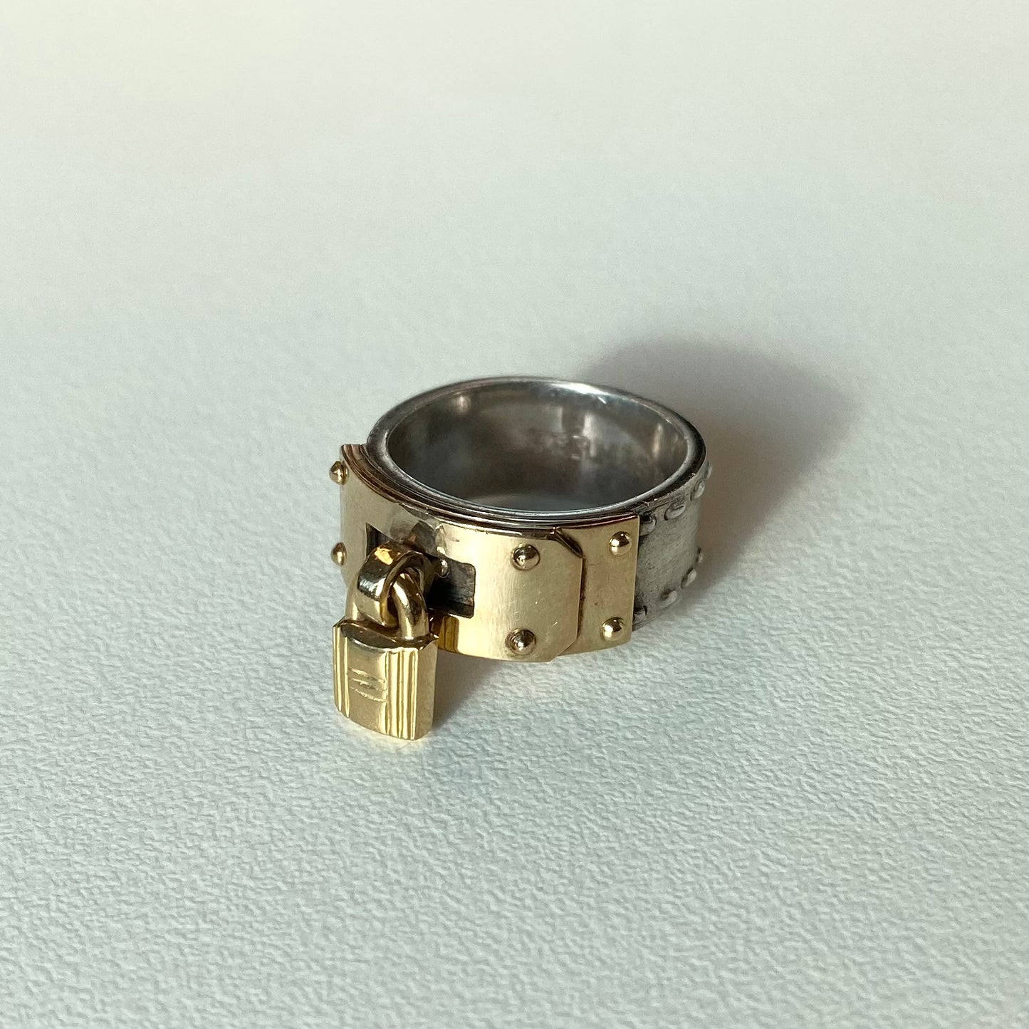 Hermès Kelly ring vintage SV925 AU750