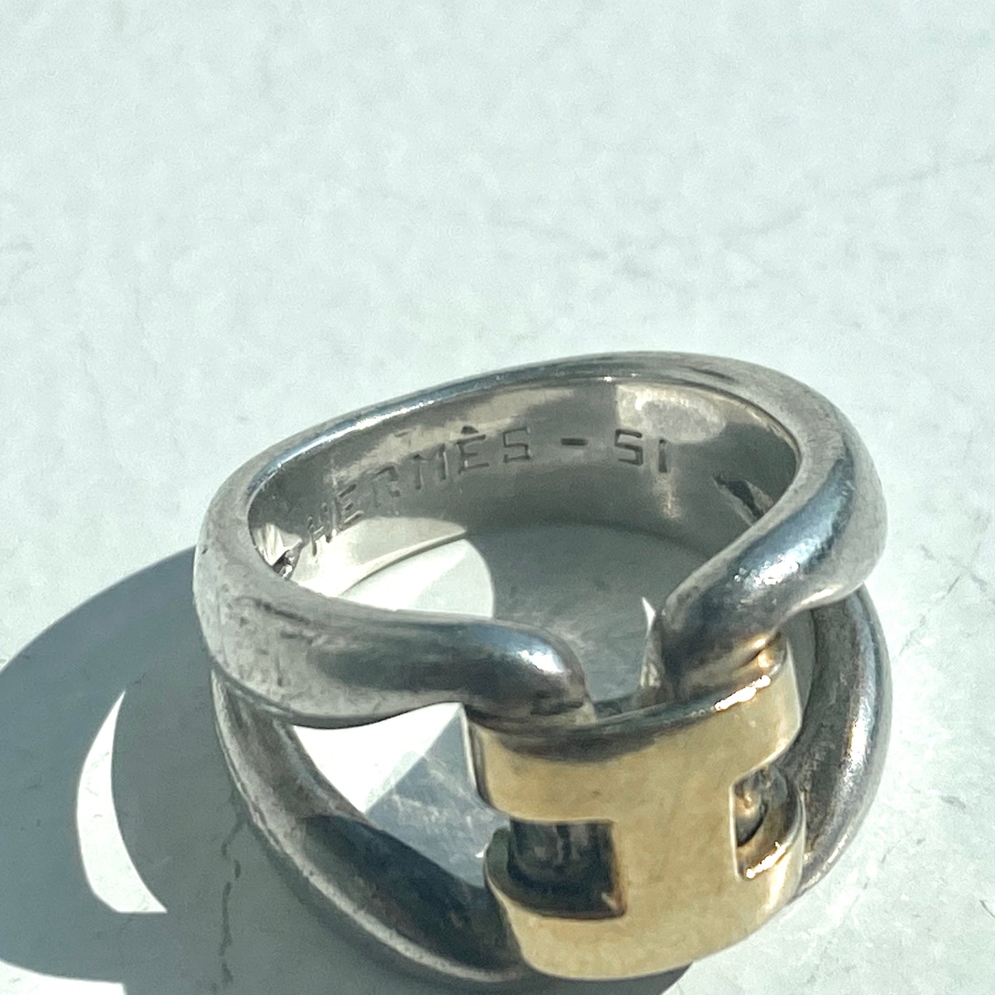 Hermès History Ring vintage SV925 AU750 #10