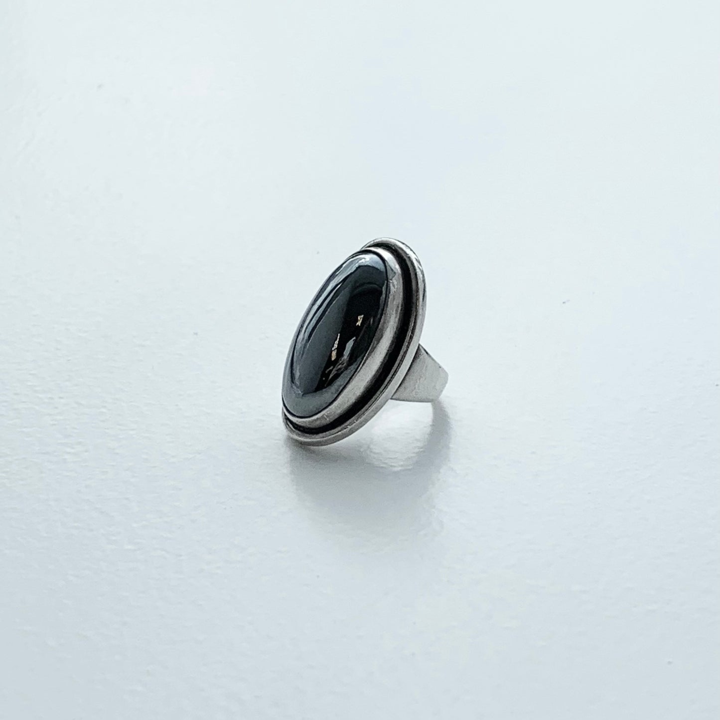 Georg Jensen Hematite Ring Denmark 46E SV925