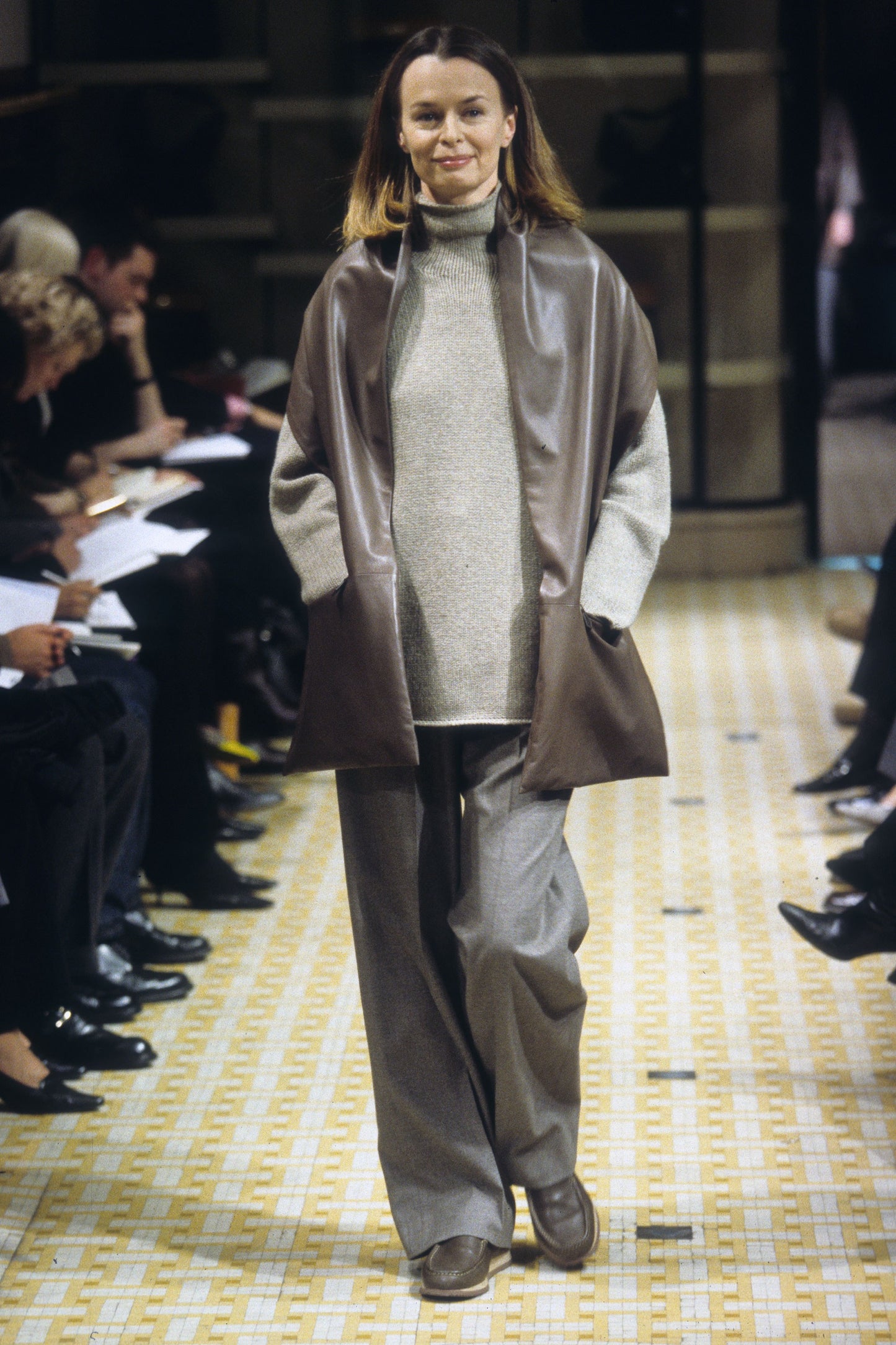 Fall1999 Hermès by Martin Margiela Leather stole with pocket