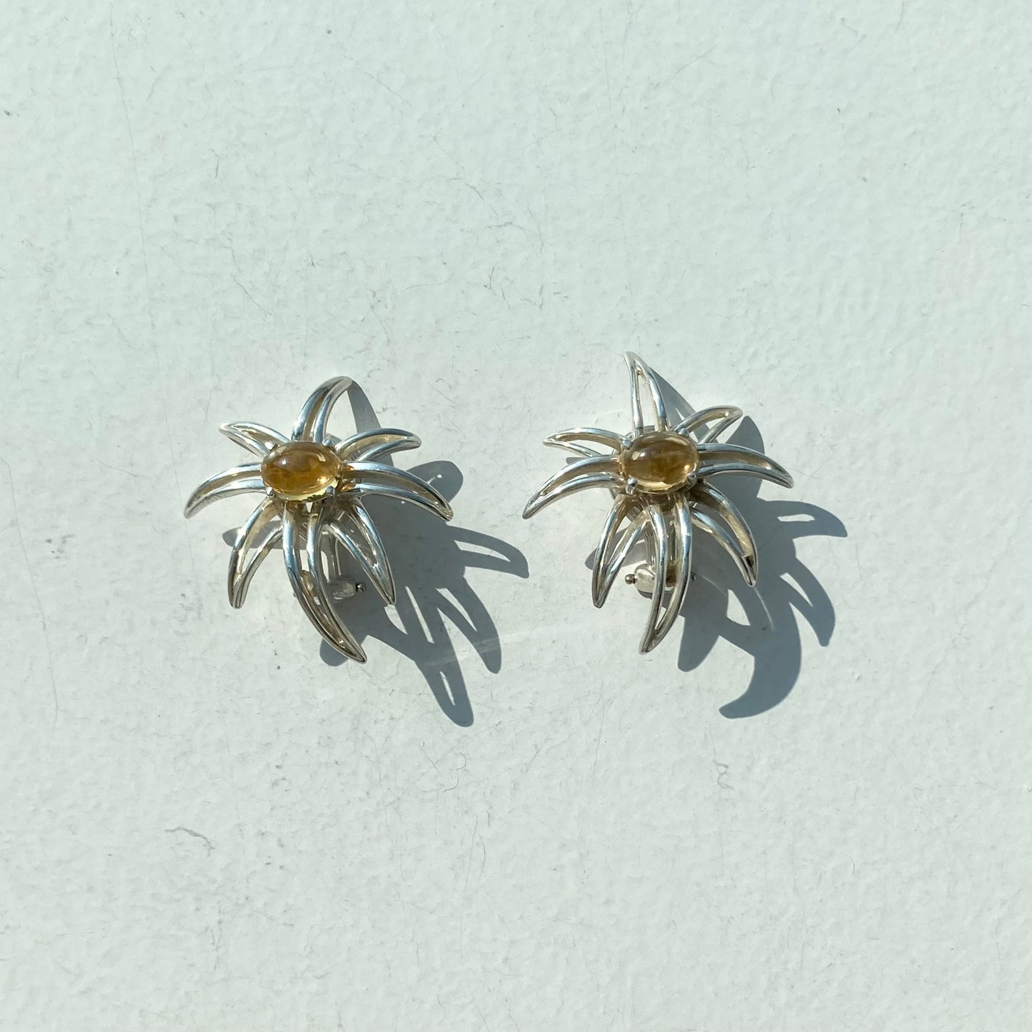 90s TIFFANY&Co. Fireworks Citrine earring vintage SV925