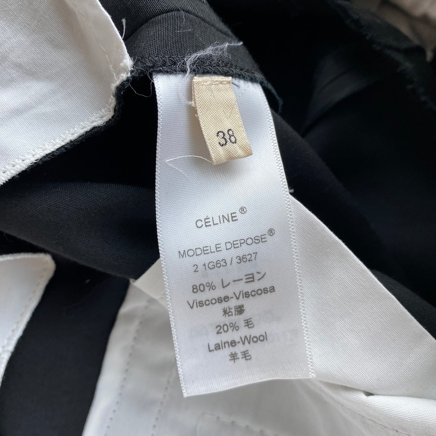 Celine by Phoebe Philo zip up tapered pants