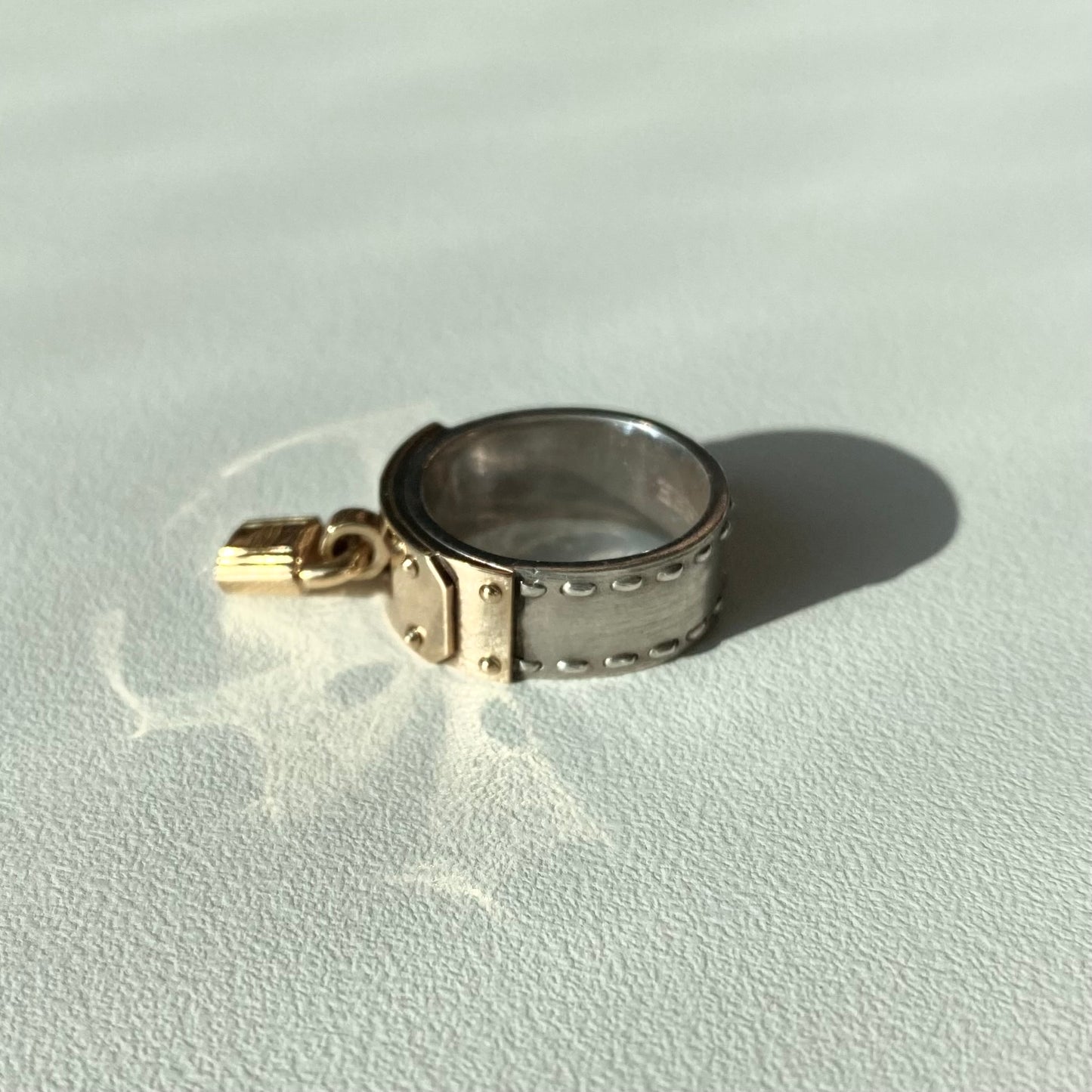 Hermès Kelly ring vintage SV925 AU750