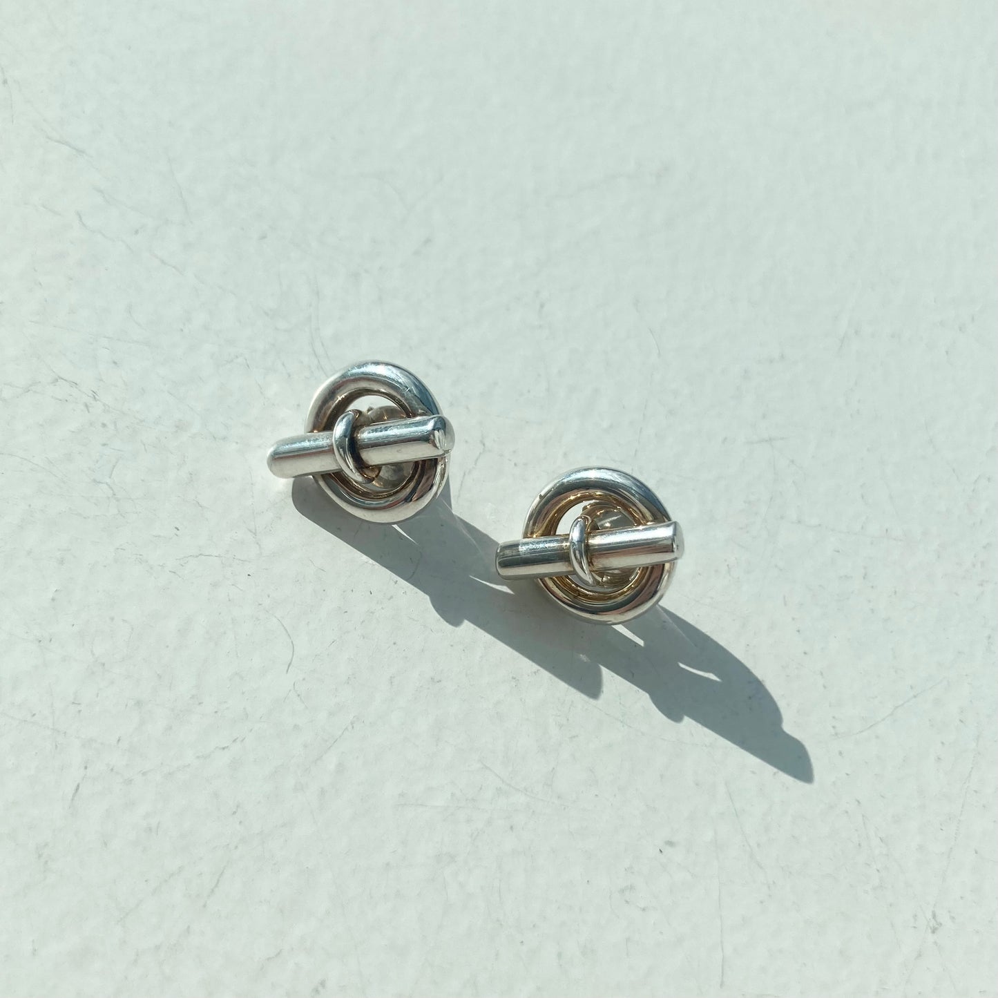 Hermès Chaine d'Ancre pierced earrings vintage SV925