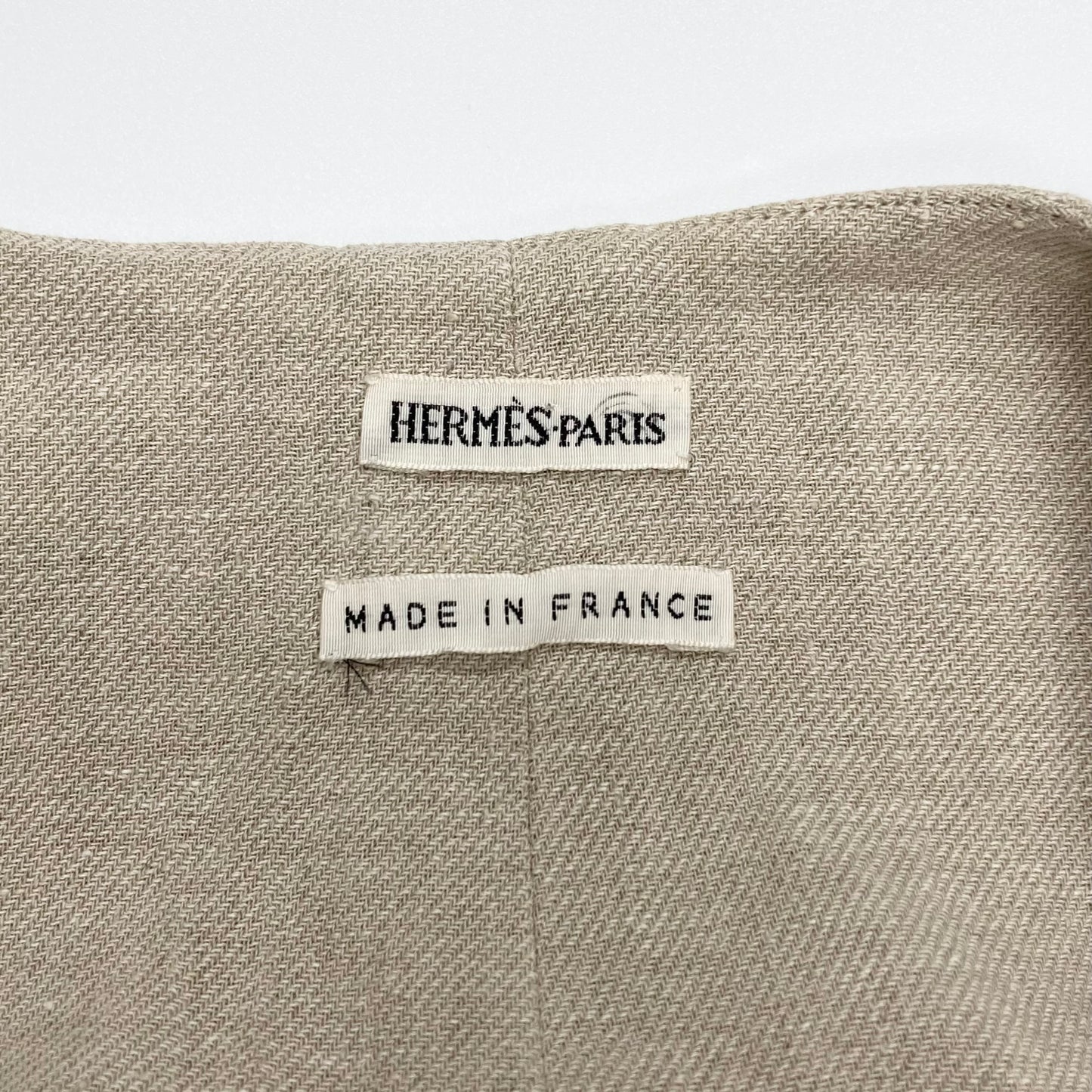 Spring2000 Hermès by Martin Margiela Linen Vareuse sleeveless dress