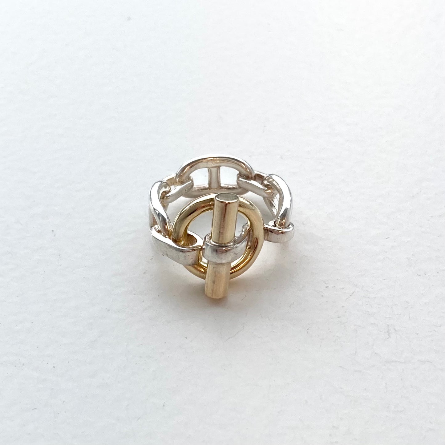 -60s Hermès Chaine d'ancre Ring vintage SV800 AU750