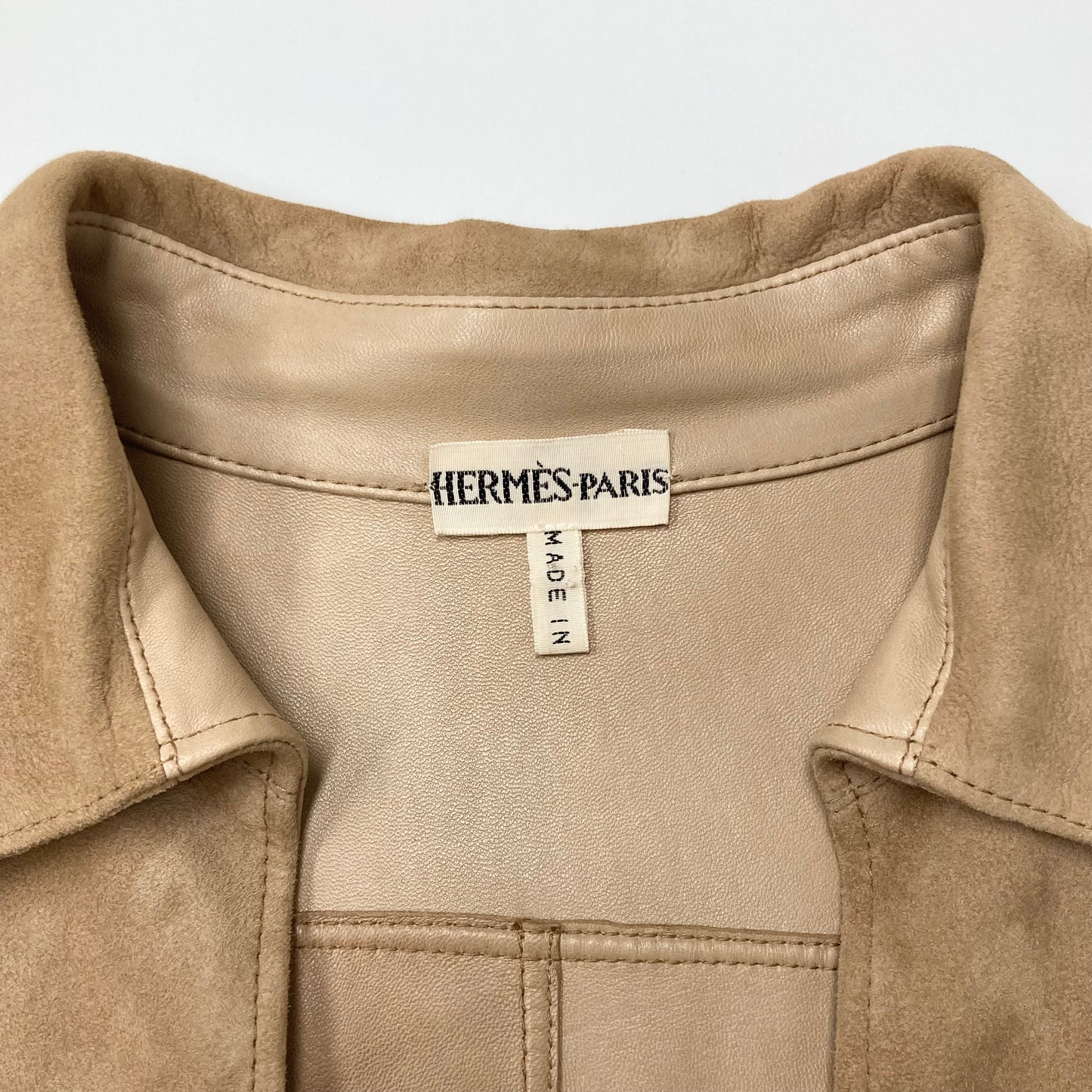 Spring1999 Hermès by Martin Margiela Leather Vareuse shirt