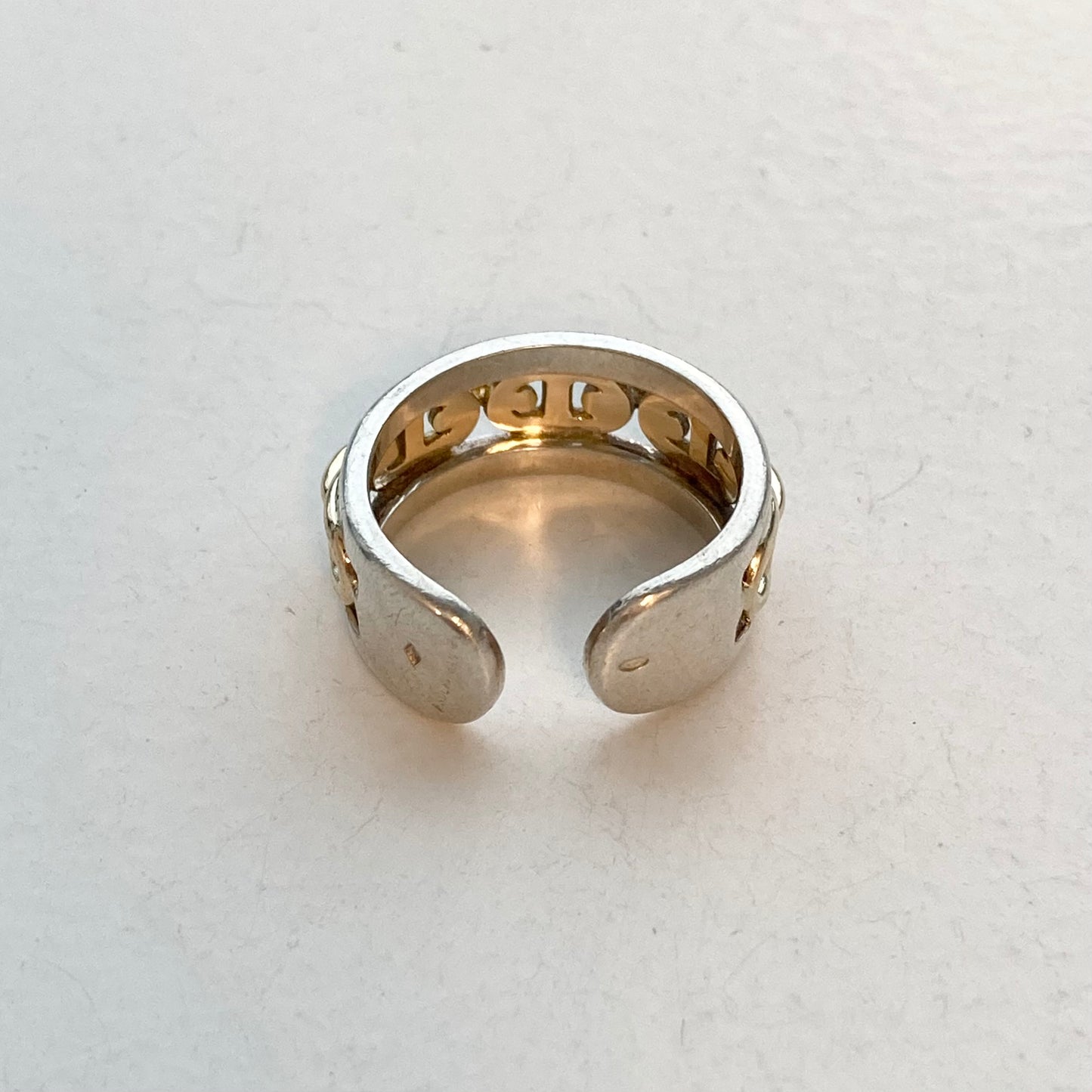 -60s Hermès Chaine d'ancre Ring vintage SV800 AU750