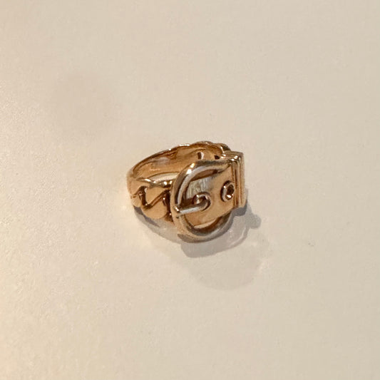 80-90s Hermès Boucle Sellier Ring vintage 750