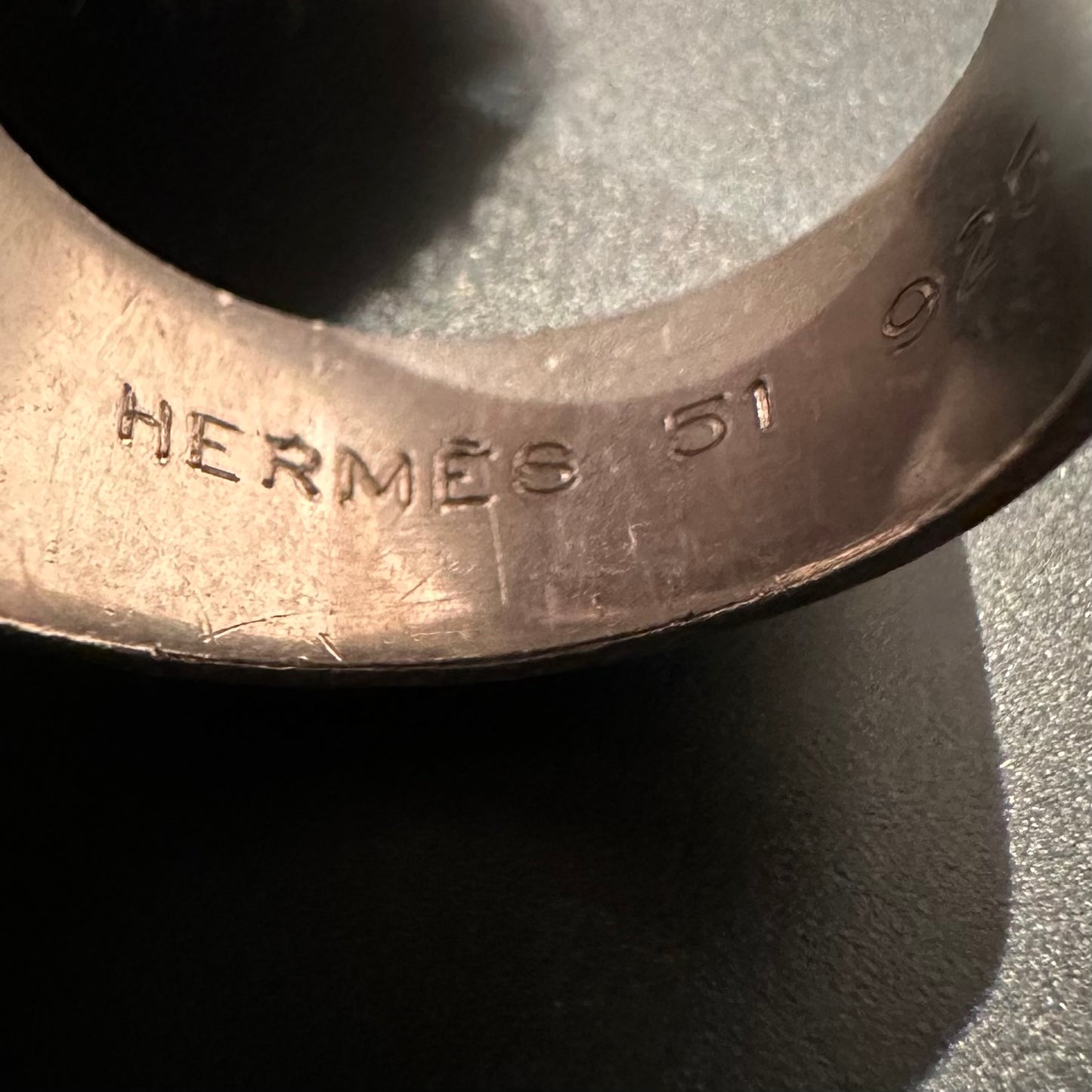80-90s Hermès ZIP ring 925 750