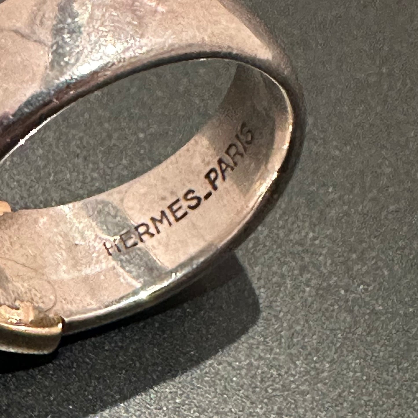 80s Hermès citrine Ring 925 750