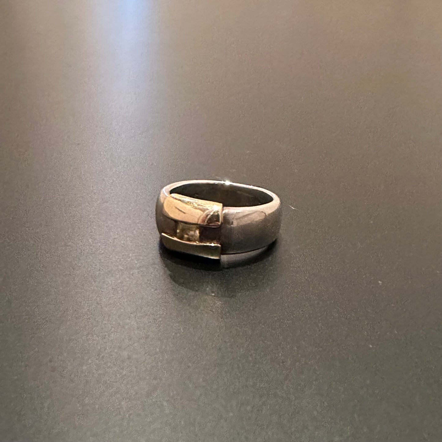 80s Hermès citrine Ring 925 750