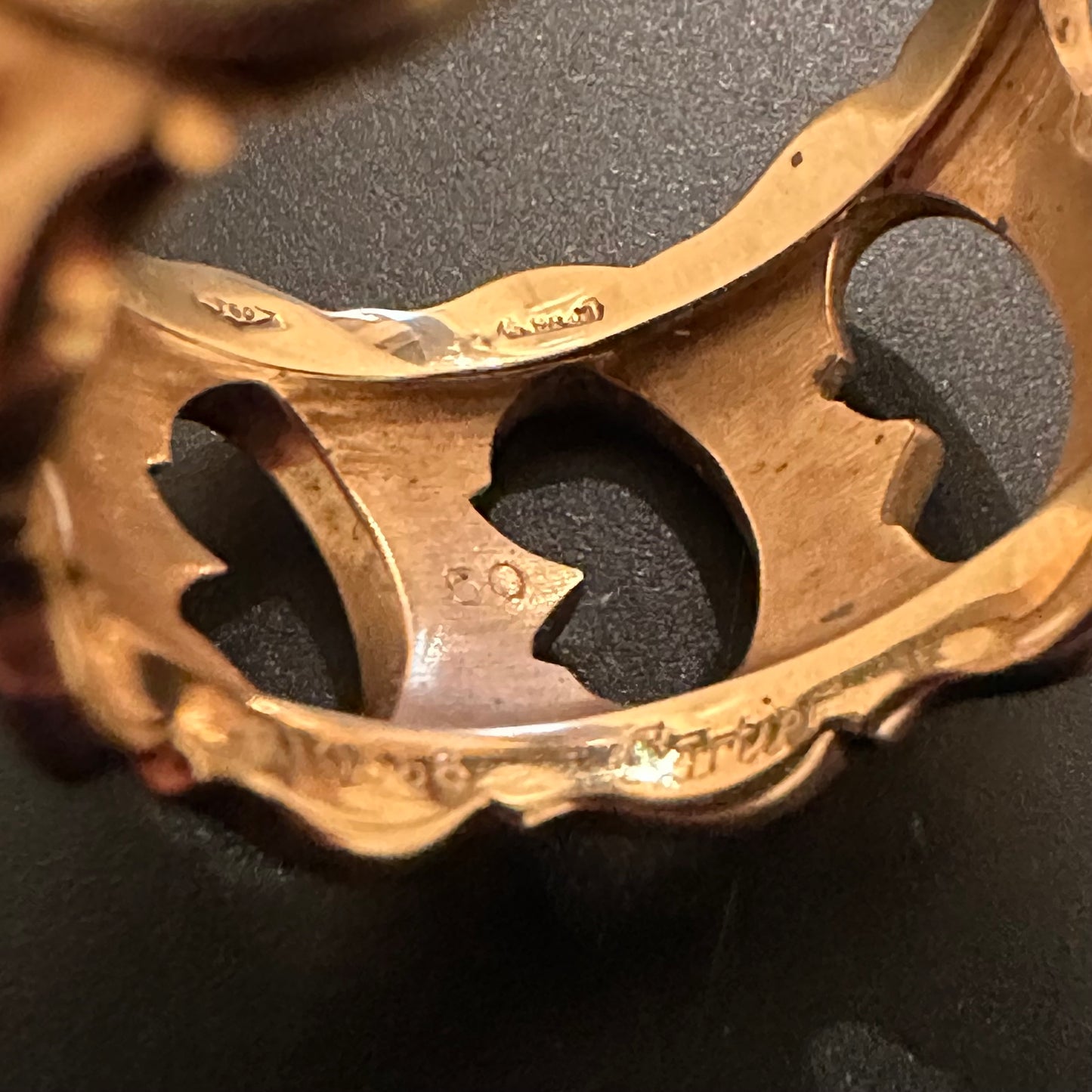 80-90s Cartier C de Cartier ring vintage 750