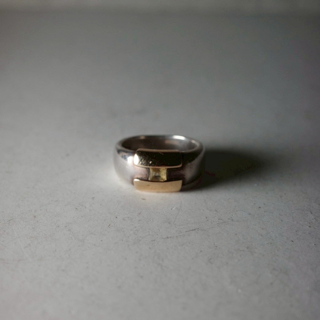 80s Hermès citrine Ring 925 750