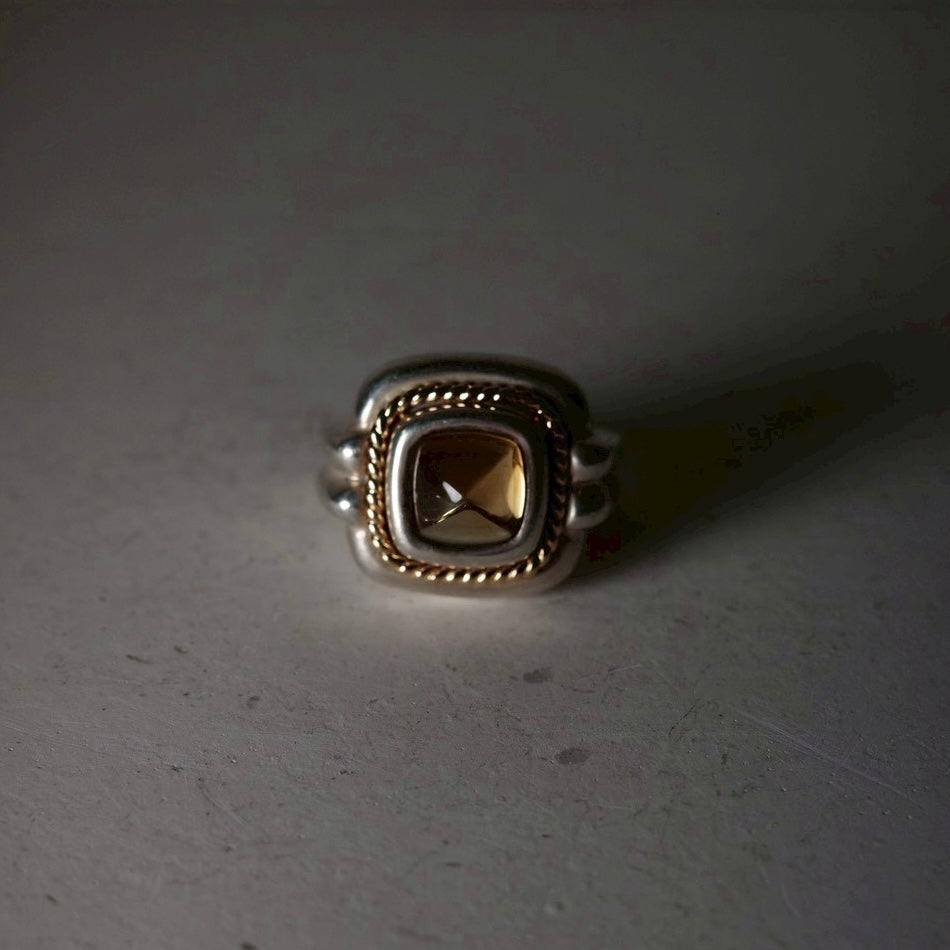 80-90s TIFFANY&Co. Citrine Ring ring 925 750