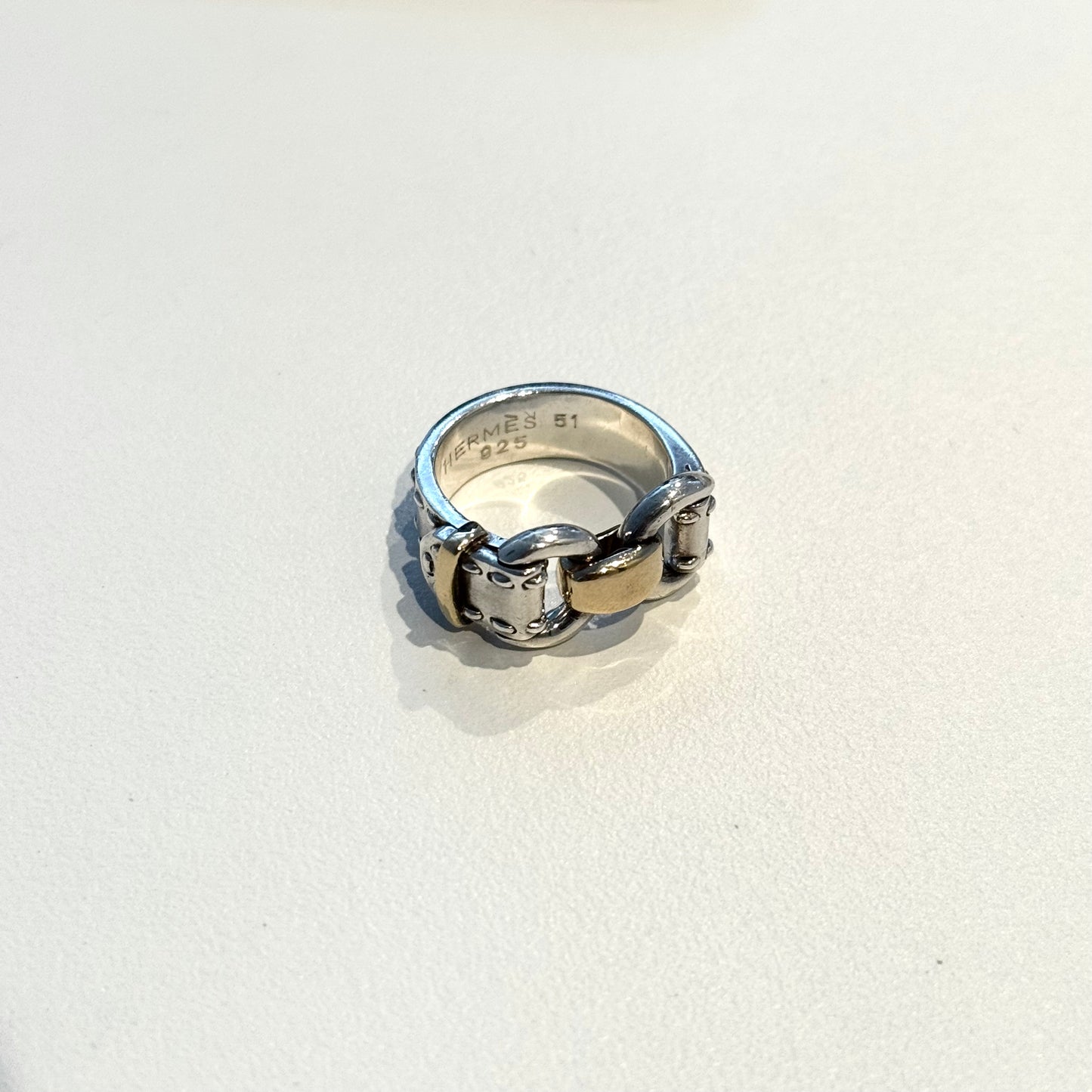 80-90s Hermès Montevideo ring vintage SV925 AU750