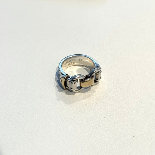 80-90s Hermès Montevideo ring vintage SV925 AU750
