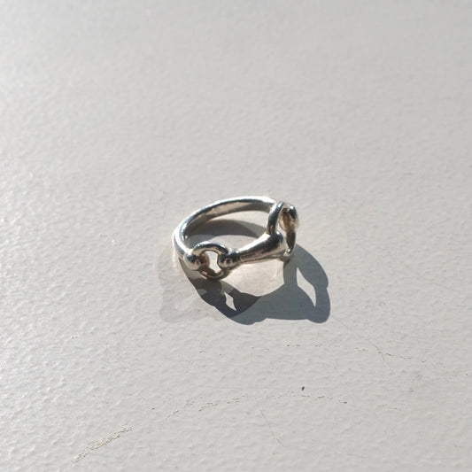 90s Hermès horse bit ring SV925 #9-10