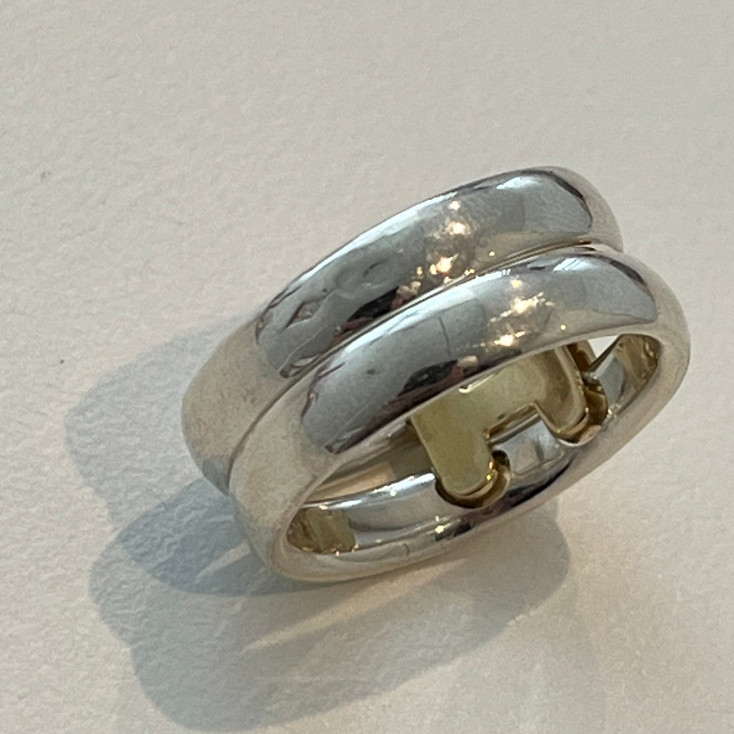 90-00s Hermès Olympe ring vintage SV925 AU750