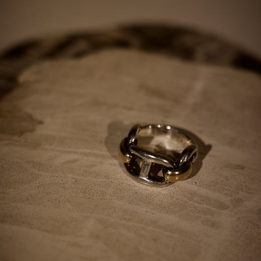 80s Hermès Chaine d'ancre Ring vintage 925 750