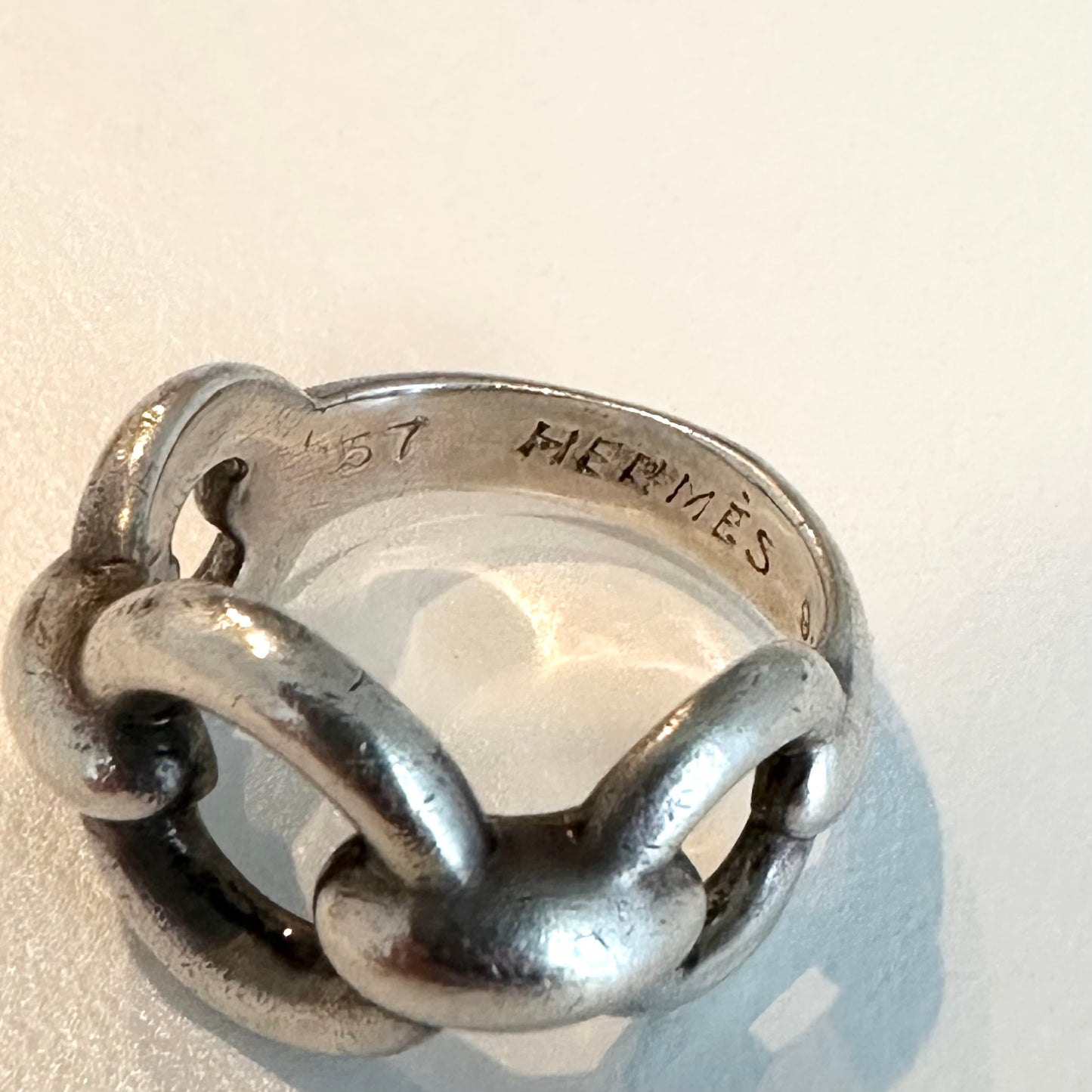 80-90s Hermès Frontail ring vintage 925 57