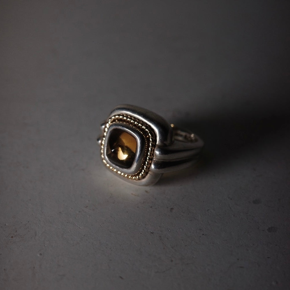80-90s TIFFANY&Co. Citrine Ring ring 925 750