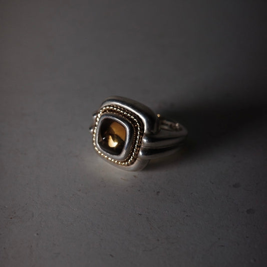 80-90s TIFFANY&Co. Citrine Ring ring 925 750