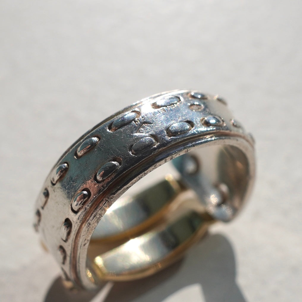 80s 90s HERMES Ring vintage SV925 AU750 エルメス リング 指輪 80