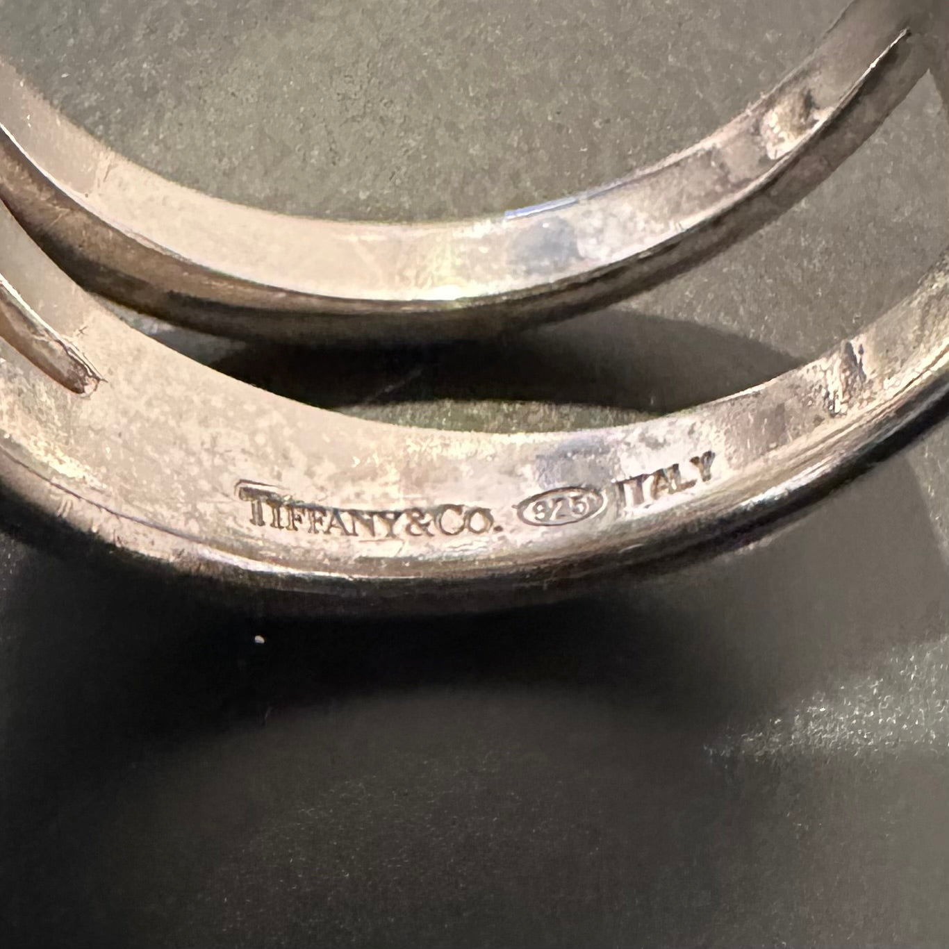 90s TIFFANY&Co. Diagonal ring SV925 vintage ティファニー