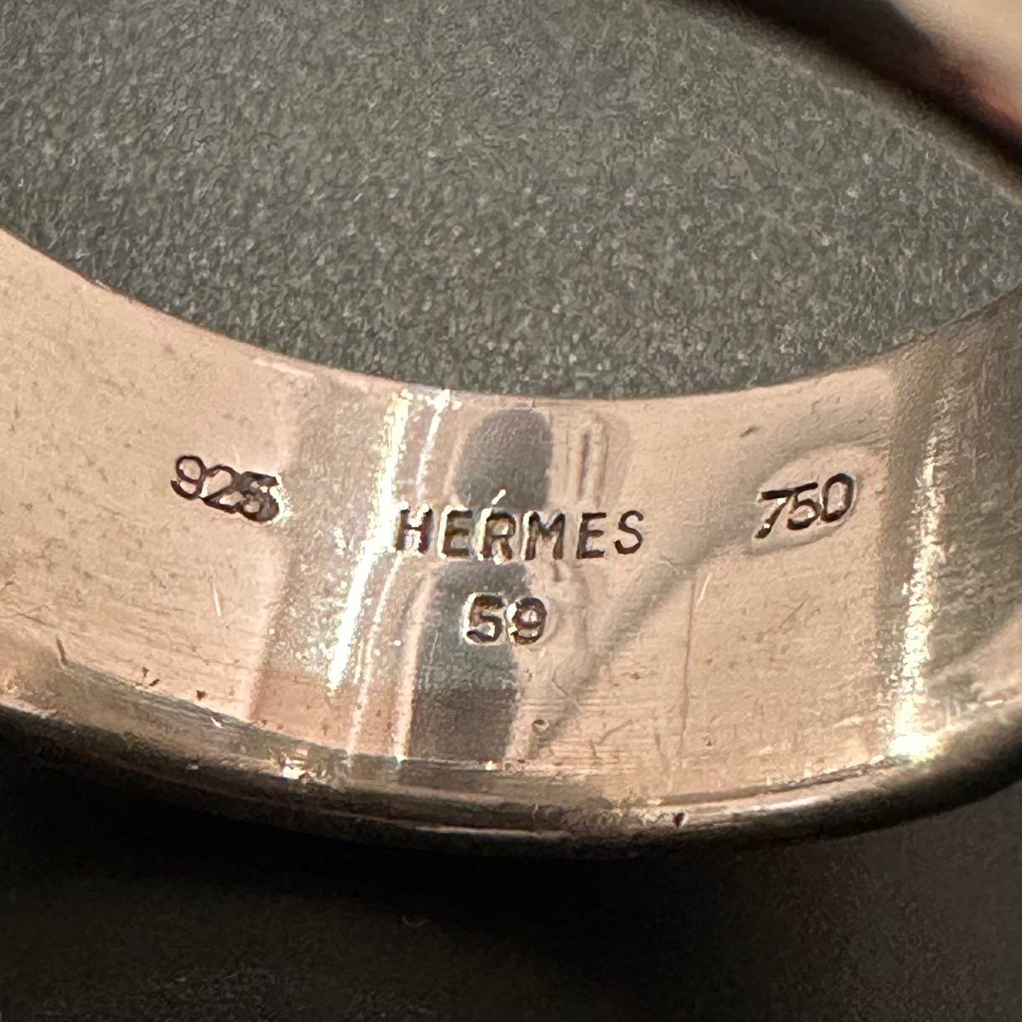 90s Hermès ring 925 750