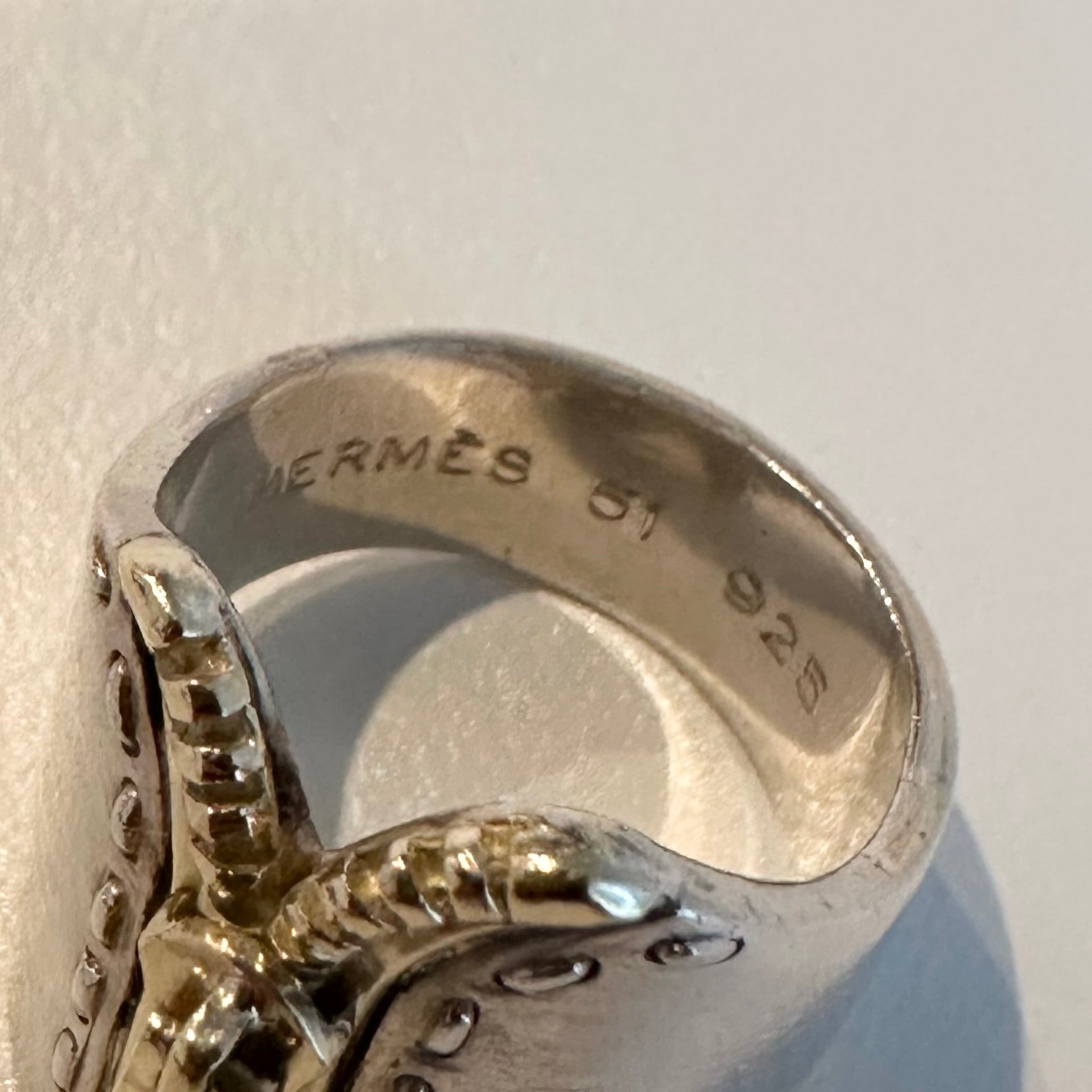 HERMESリップ 80-90s Hermès ZIP ring 925 750 エルメス ジップ モチーフ
