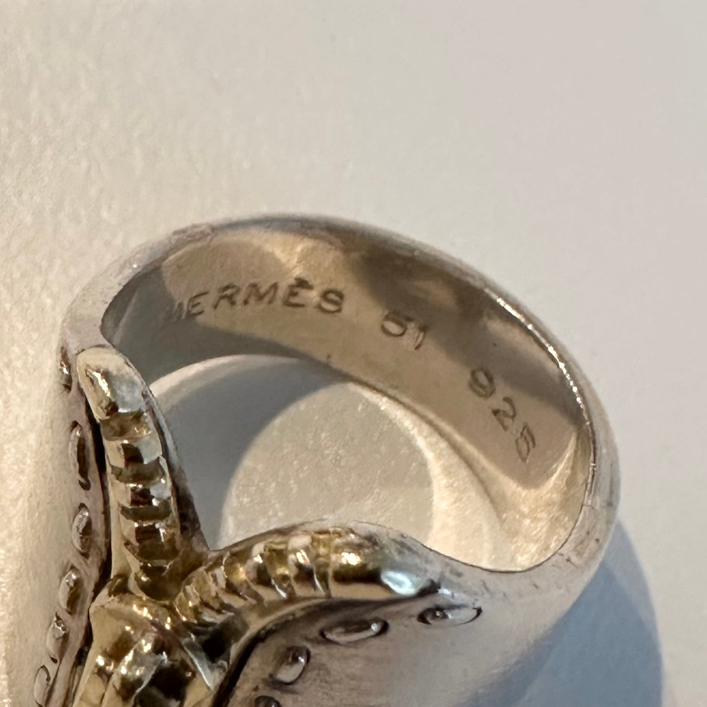 80-90s Hermès ZIP ring 925 750