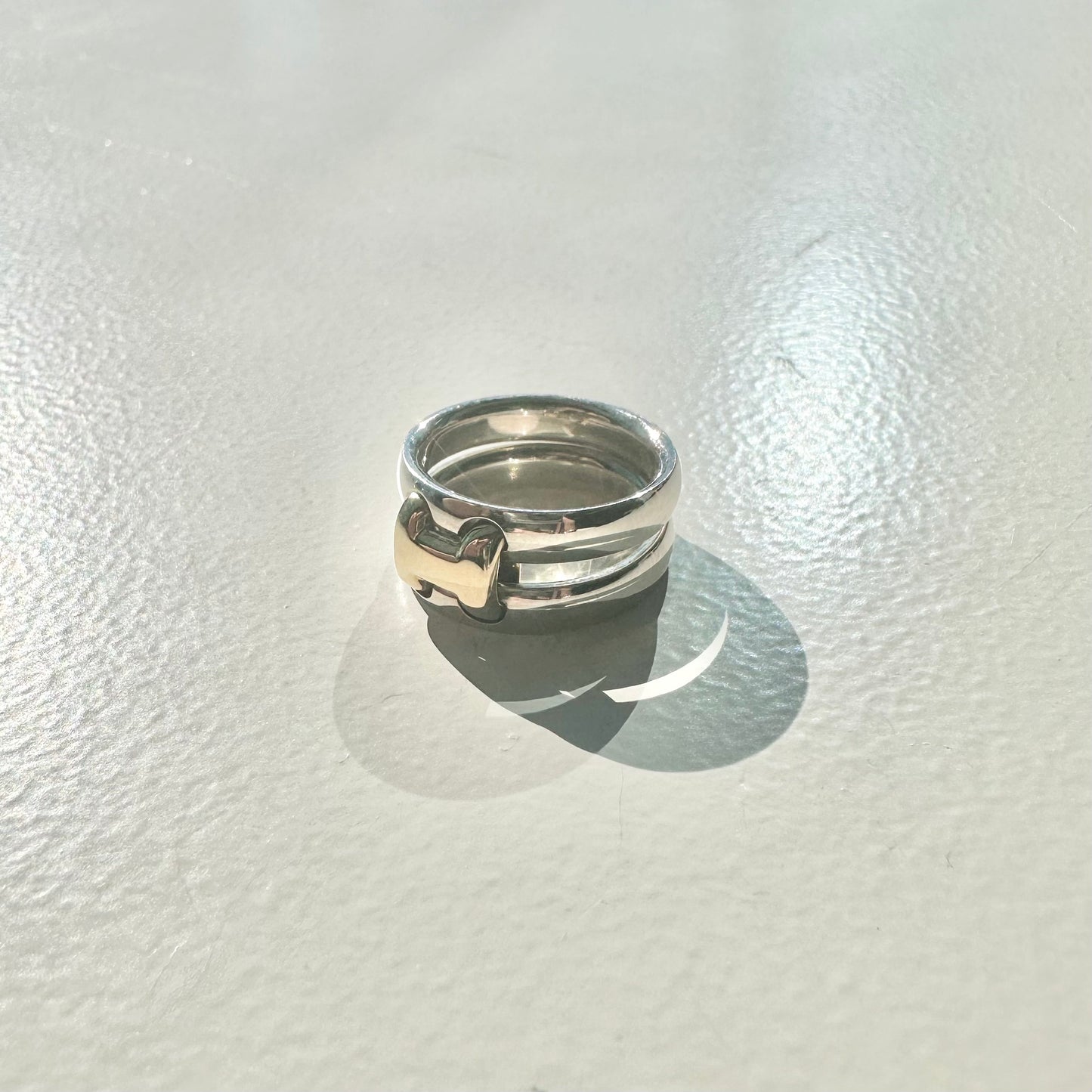 90-00s Hermès Olympe ring vintage SV925 AU750 #11-12