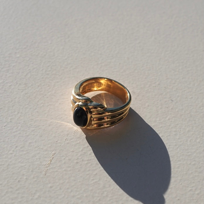 80s Vancleef&arpels Onyx Ring vintage 750