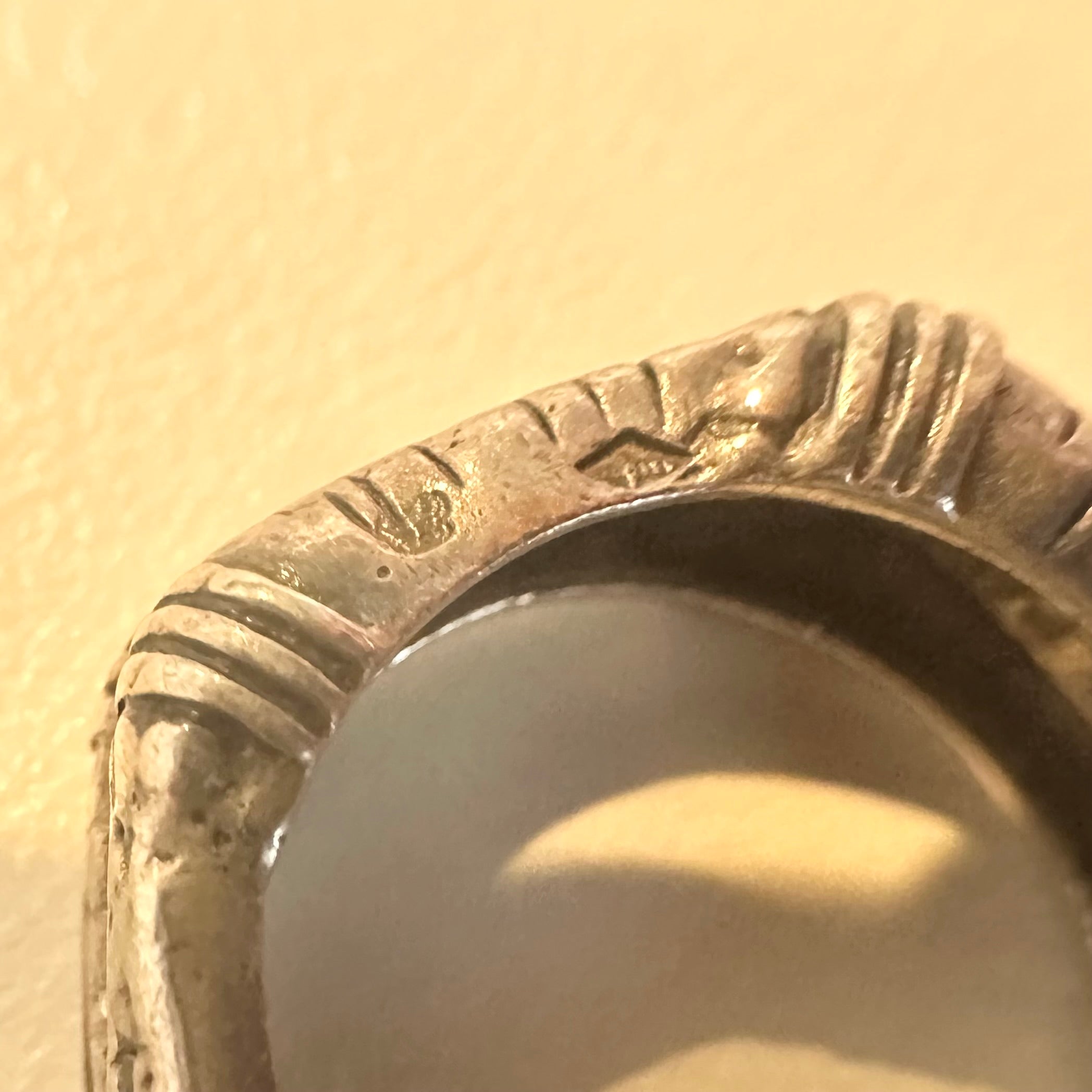 Vintage HERMES BAGUE PALMYRE STUDS RING