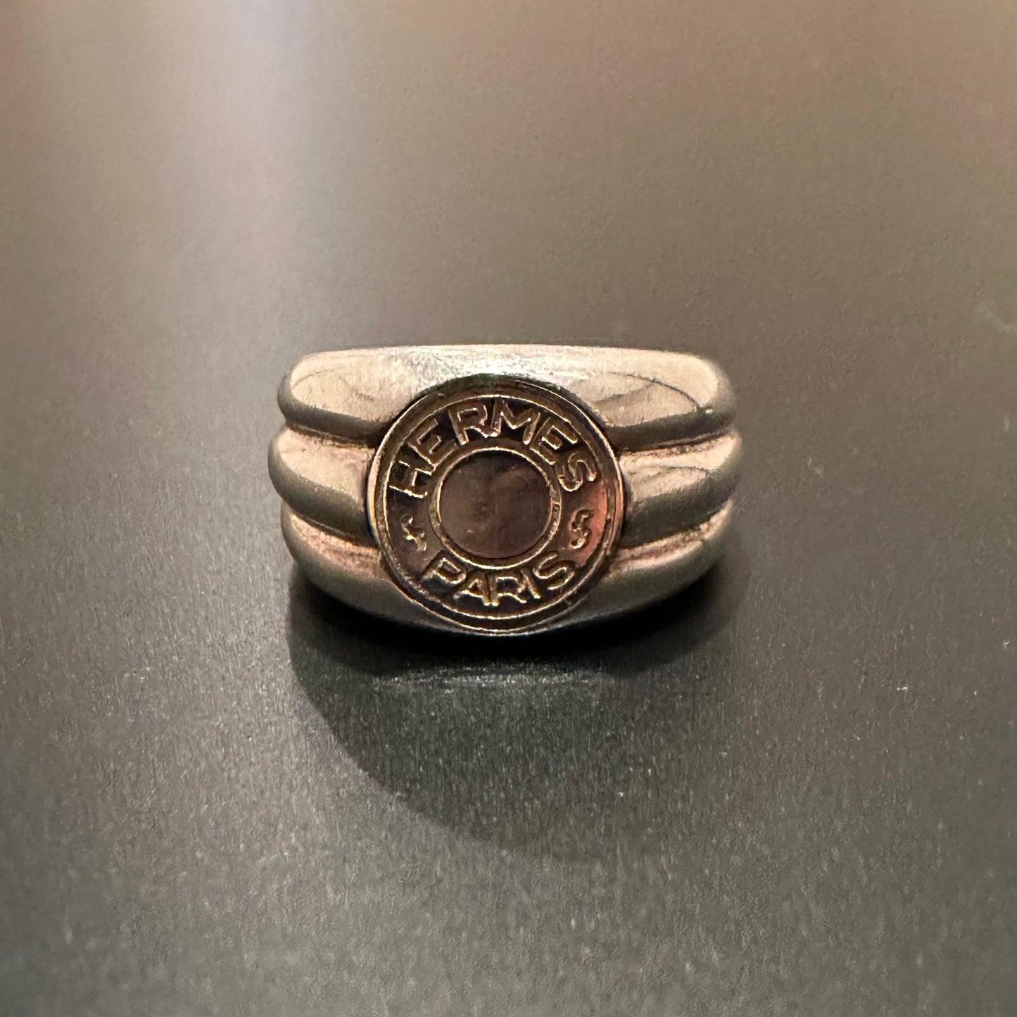 80-90s Hermès Sellier Ring vintage 925 750