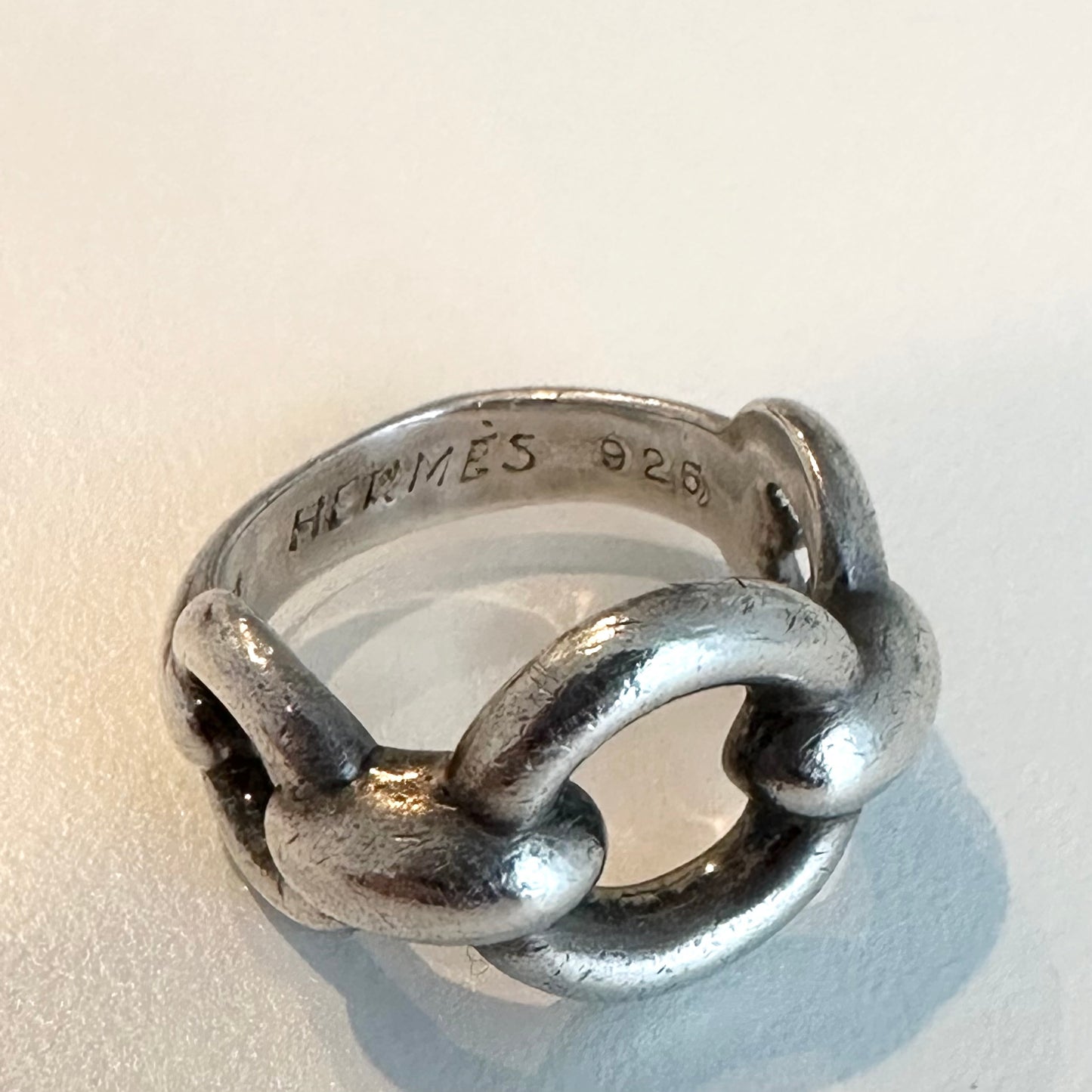80-90s Hermès Frontail ring vintage 925 57