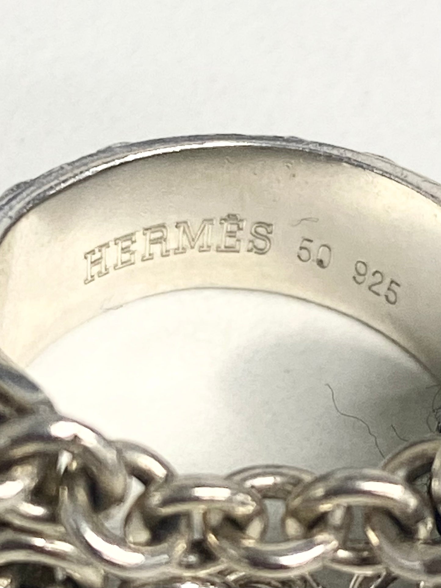 80s-90s Hermès Ring vintage SV925 50
