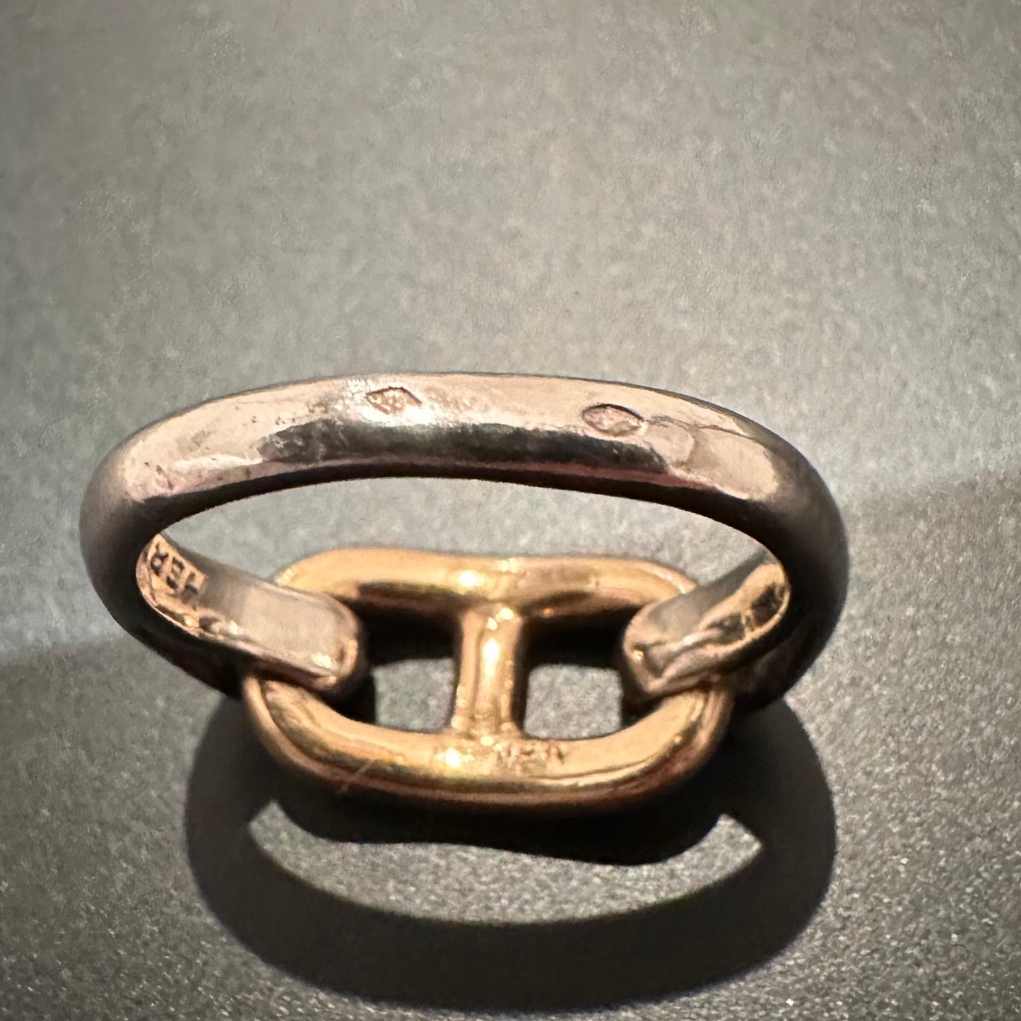 80s Hermès Chaine d'ancre Ring vintage 925 750