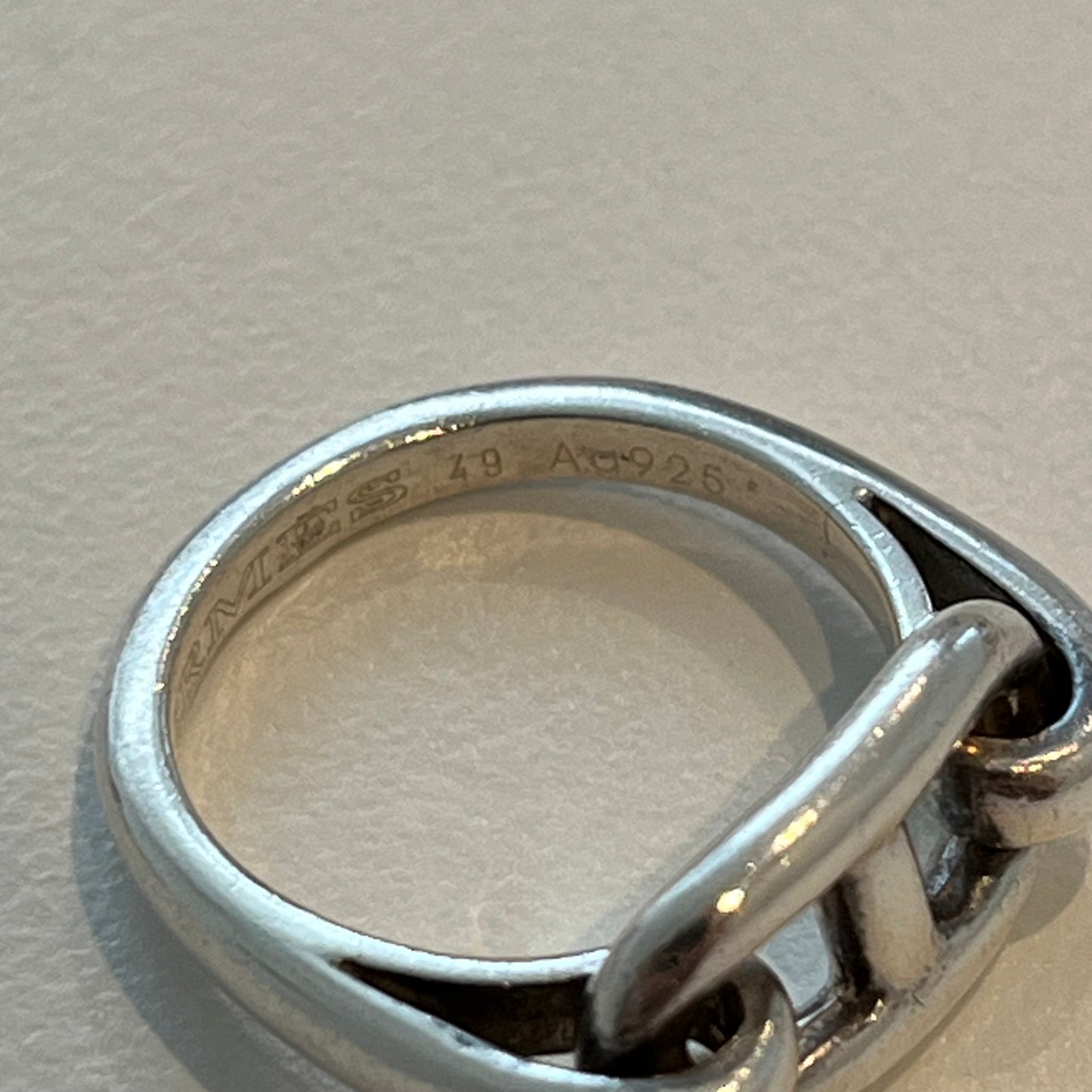 90-00s Hermès Chaine d'ancre Ring vintage 925