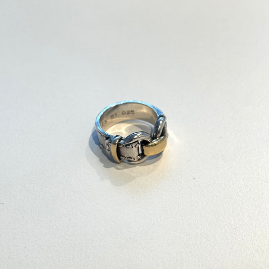 80-90s Hermès Montevideo ring vintage SV925 AU750