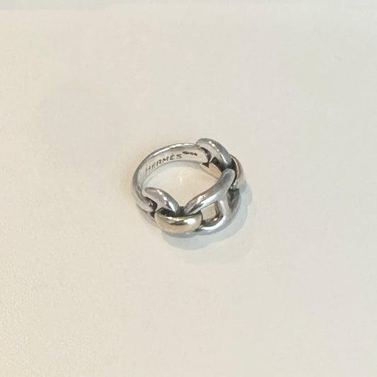 80s Hermès Chaine d'ancre Ring vintage 925 750