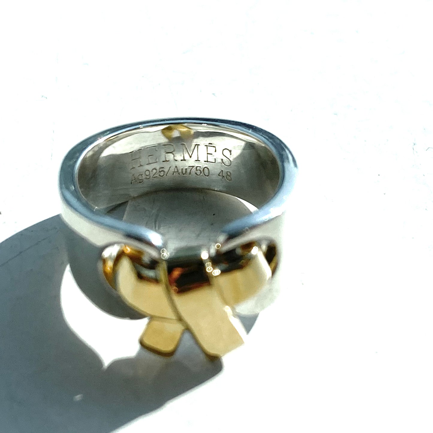 Hermès Russet ring vintage SV925 AU750 #8
