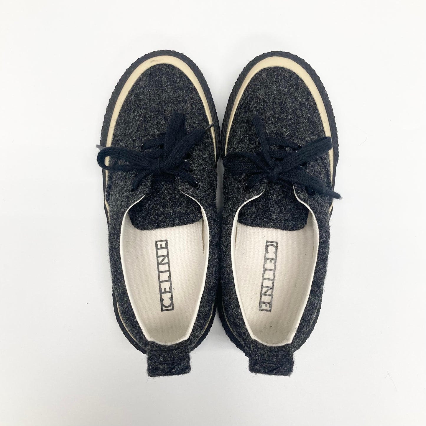 Fall2017 Celine by Phoebe Philo Lace up wool shoes