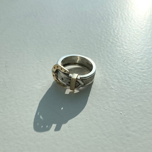 -60s Hermès Vintage Ring SV800 AU750 #11-12